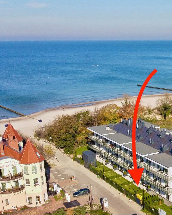 Przy Plazy - Z Prywatnym Ogrodkiem Rezydencja Niechorze Lägenhet Exteriör bild